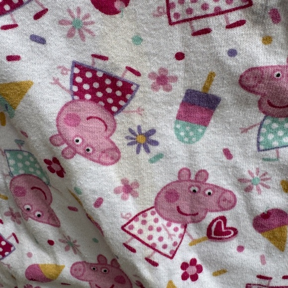 Peppa Pig 3T Girls White and Pink Popsicle T Shirt Pajama Top - Picture 2 of 6